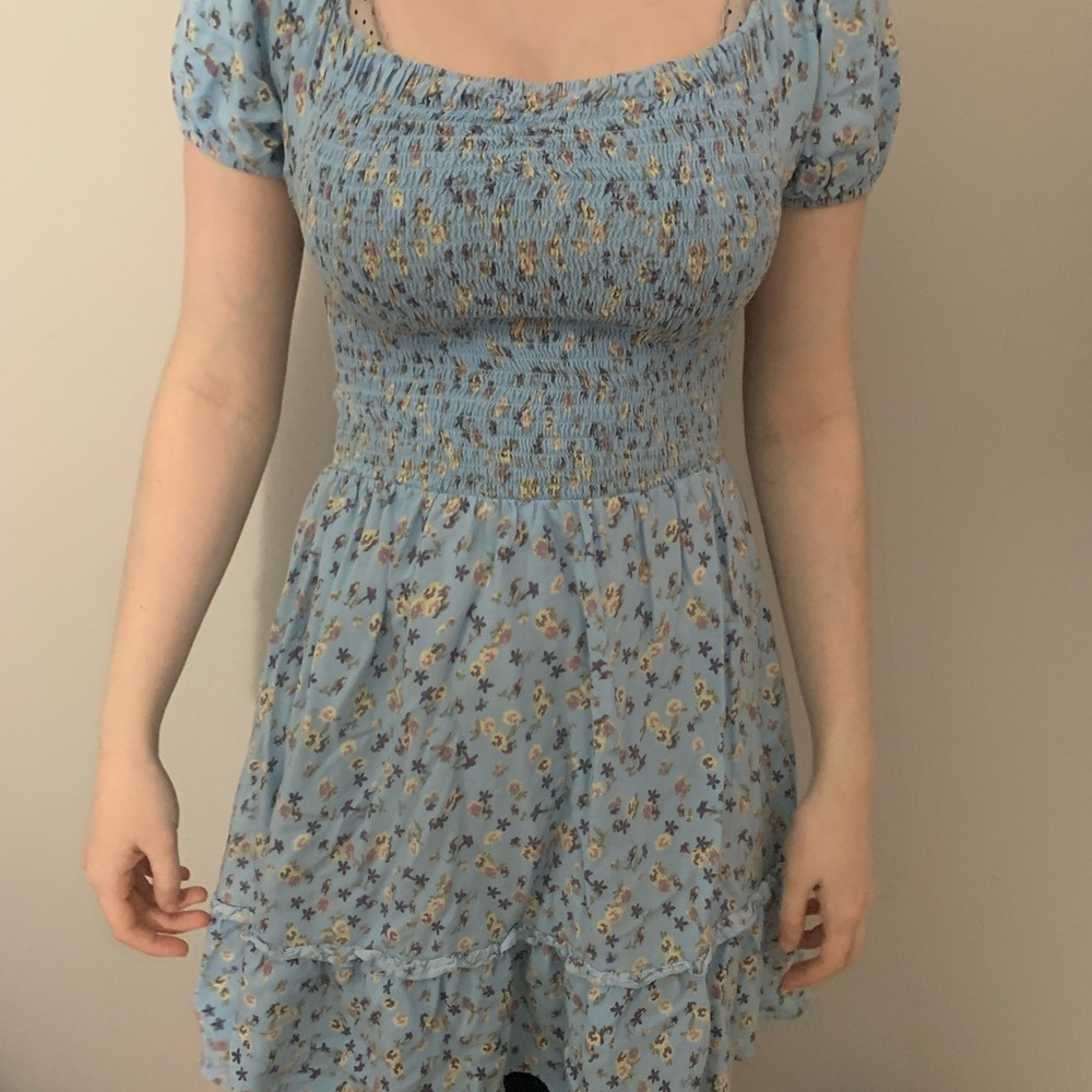 Floral Blue Dress